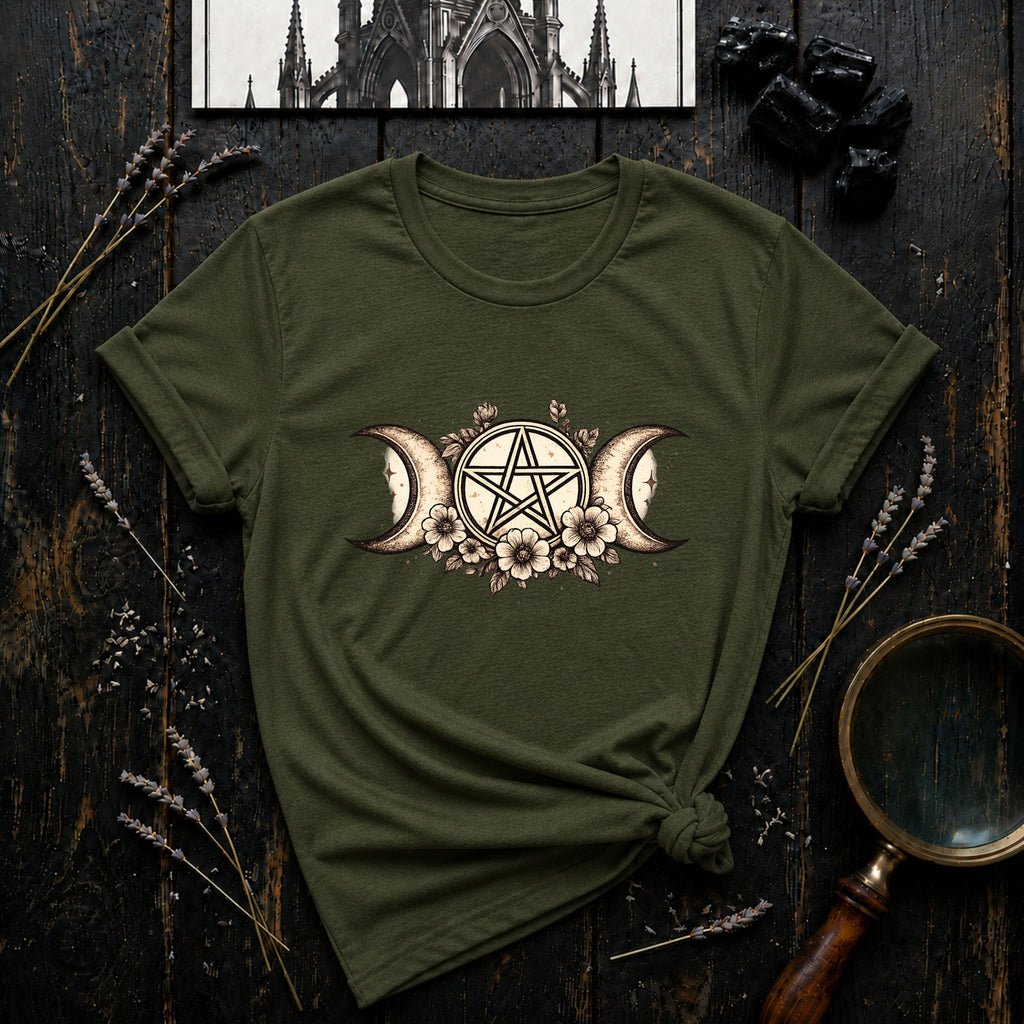 Wiccan Triple Moon Pentacle T-Shirt