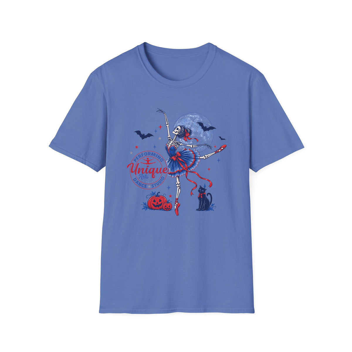 ADULT Skeleton Ballerina 'Performing Unique' T-Shirt — Halloween Dance Graphic Tee