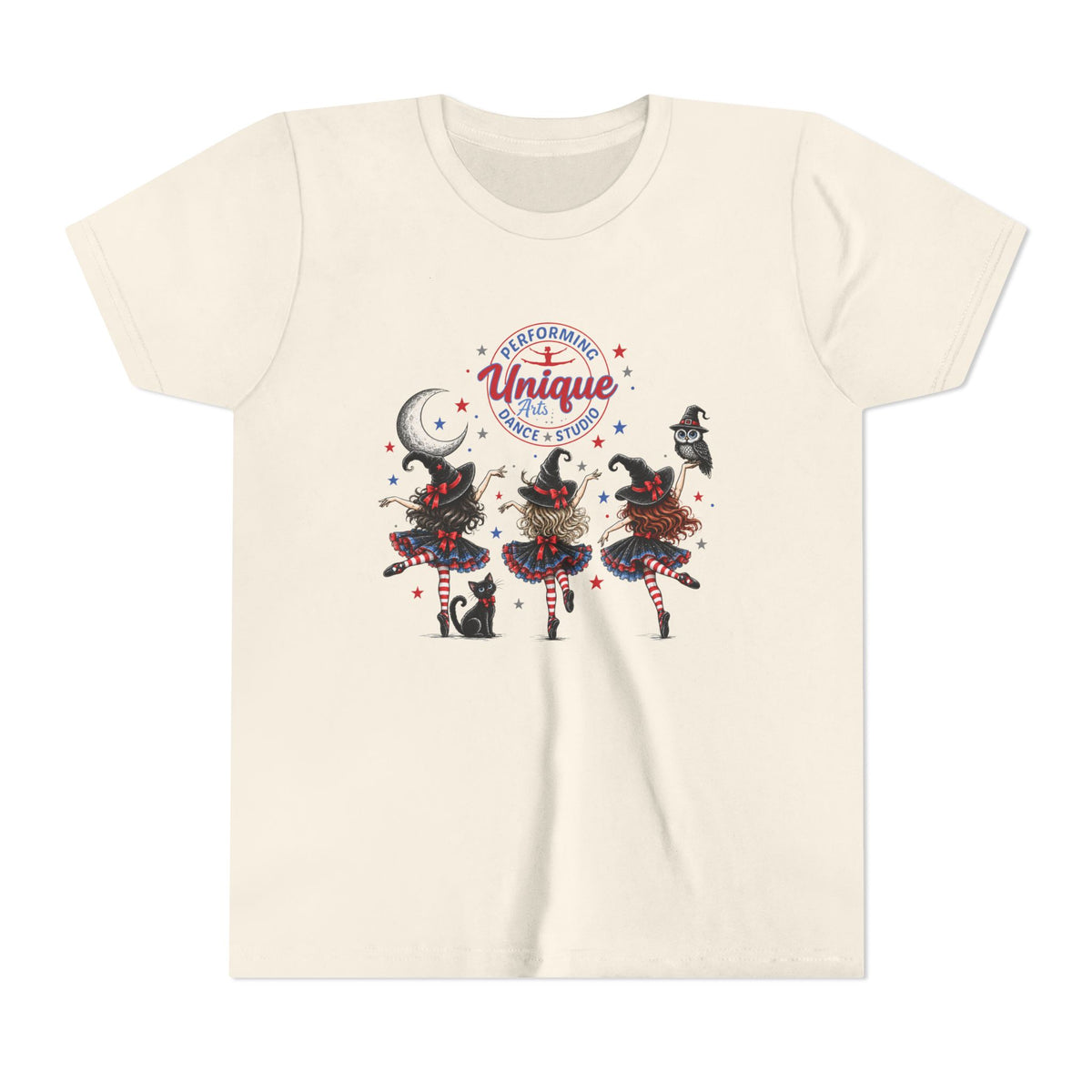 Unique Performing Arts Dance Youth Tee – Witches Graphic Shirt