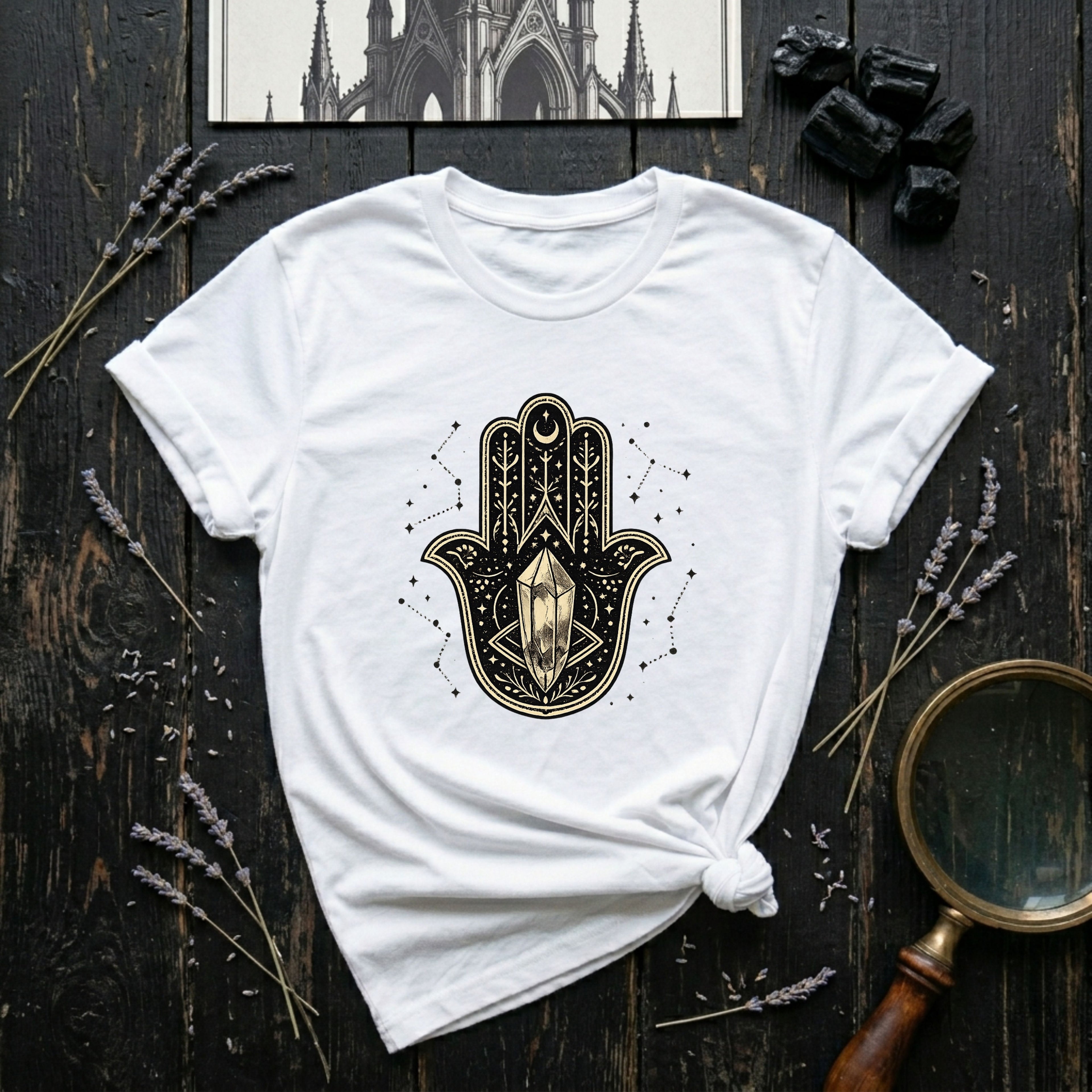 Hamsa Hand Crystal T-Shirt