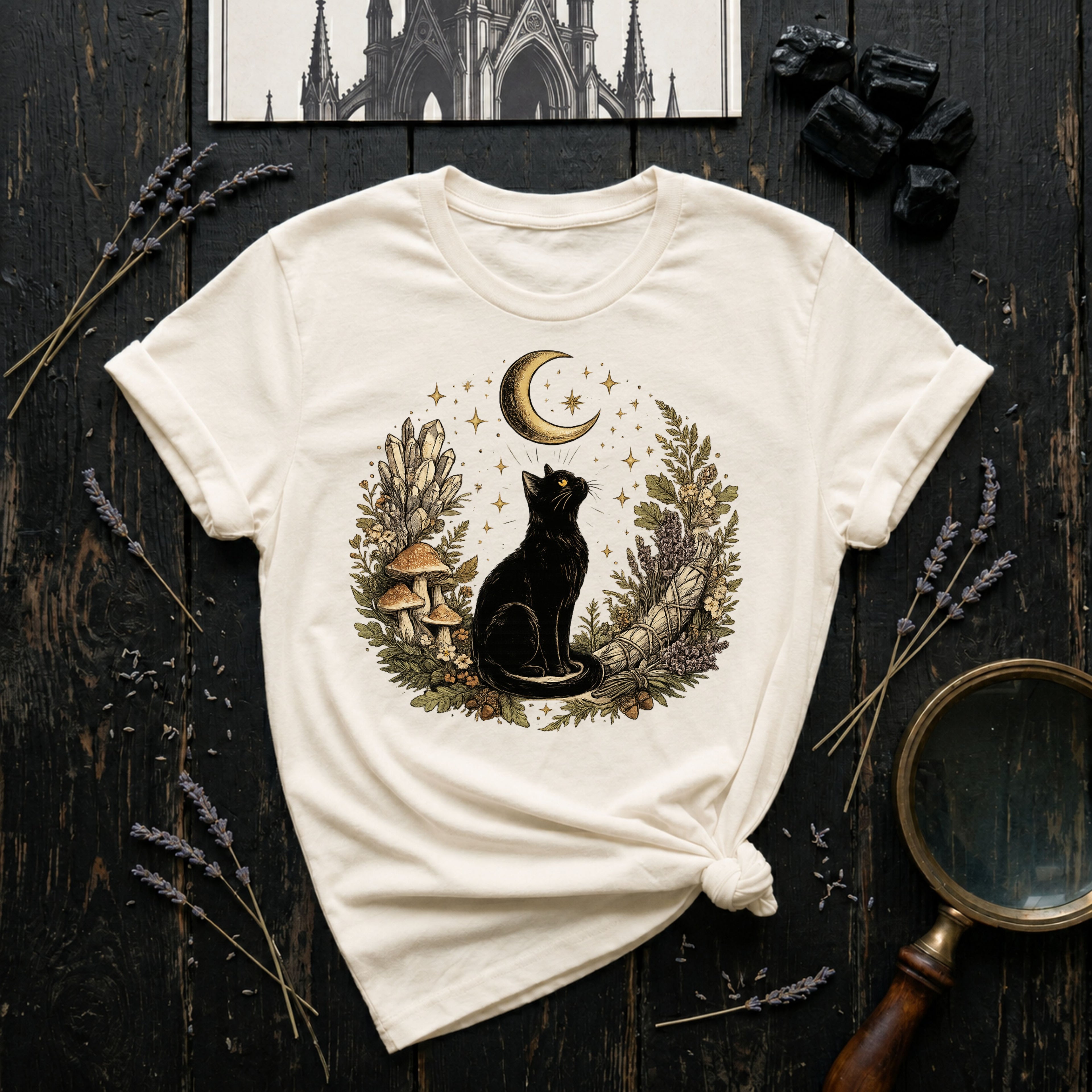 "Cat and Moon 1" T-Shirt