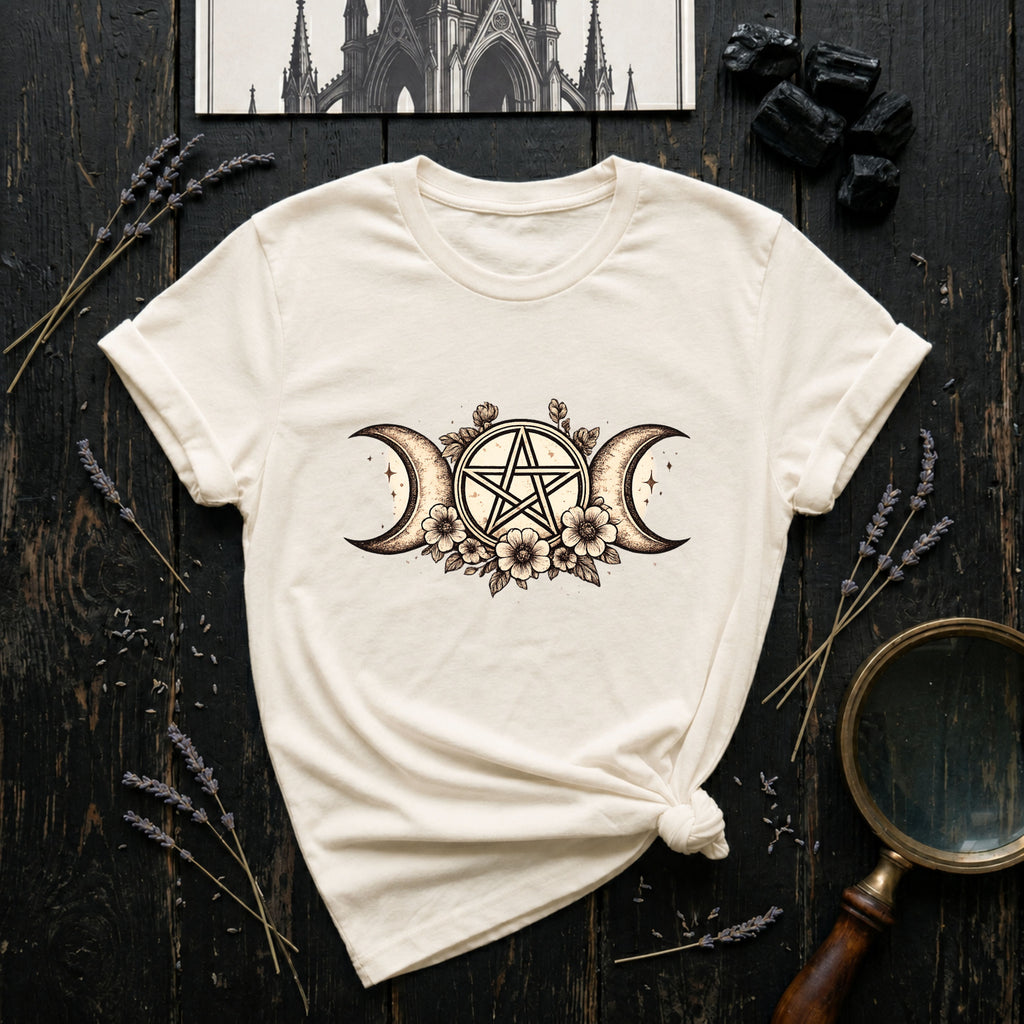 Wiccan Triple Moon Pentacle T-Shirt