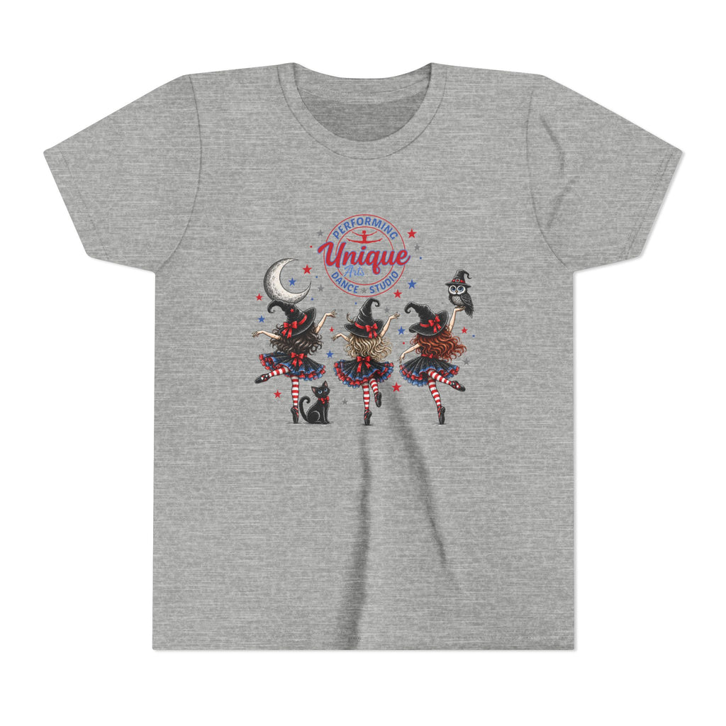 Unique Performing Arts Dance Youth Tee – Witches Graphic Shirt