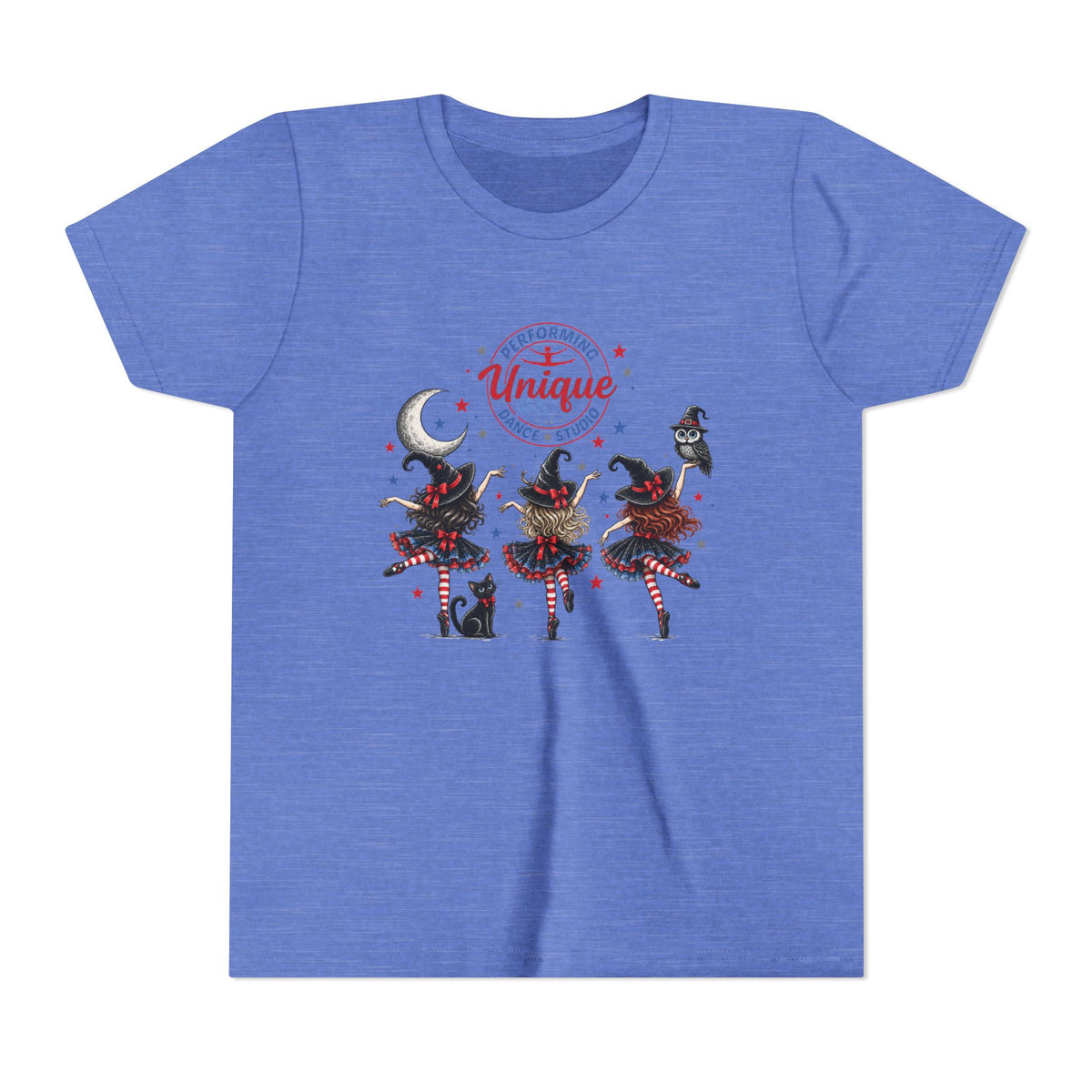 Unique Performing Arts Dance Youth Tee – Witches Graphic Shirt