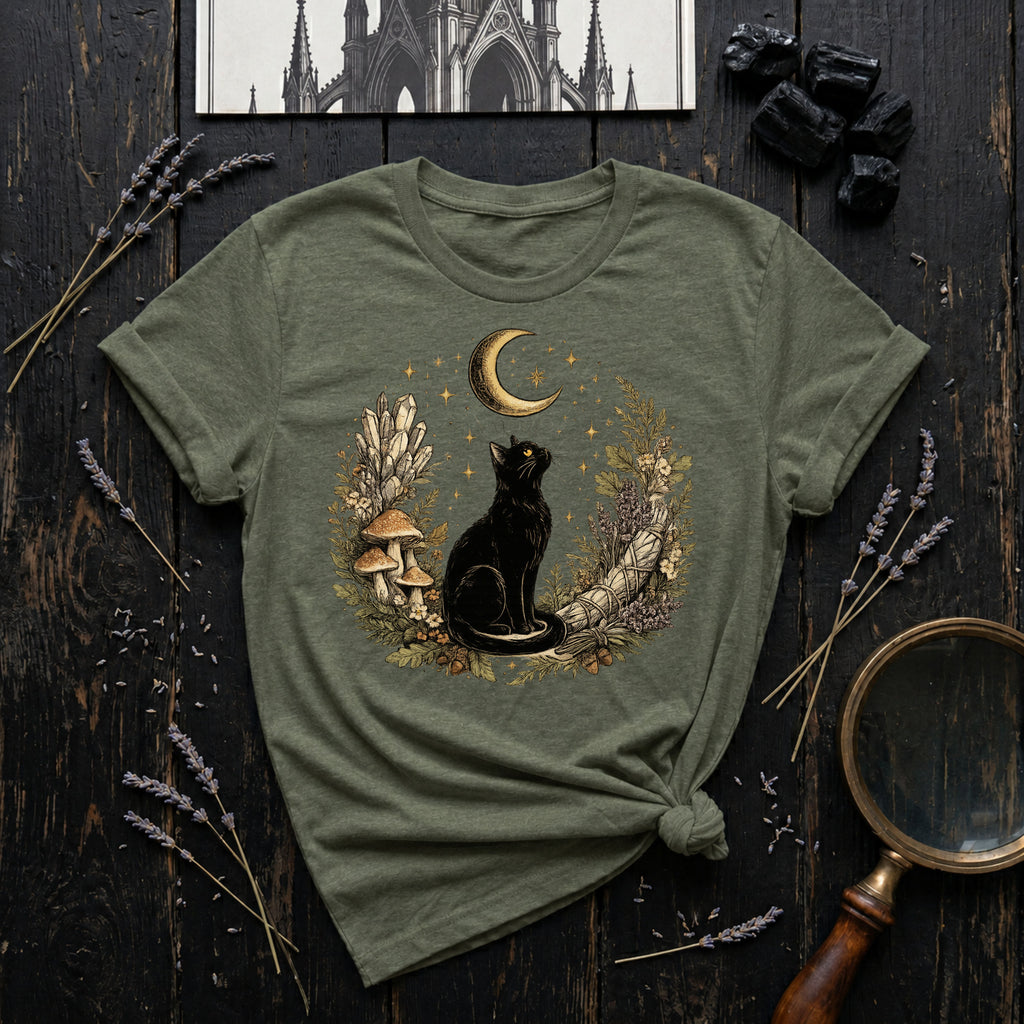 "Cat and Moon 1" T-Shirt
