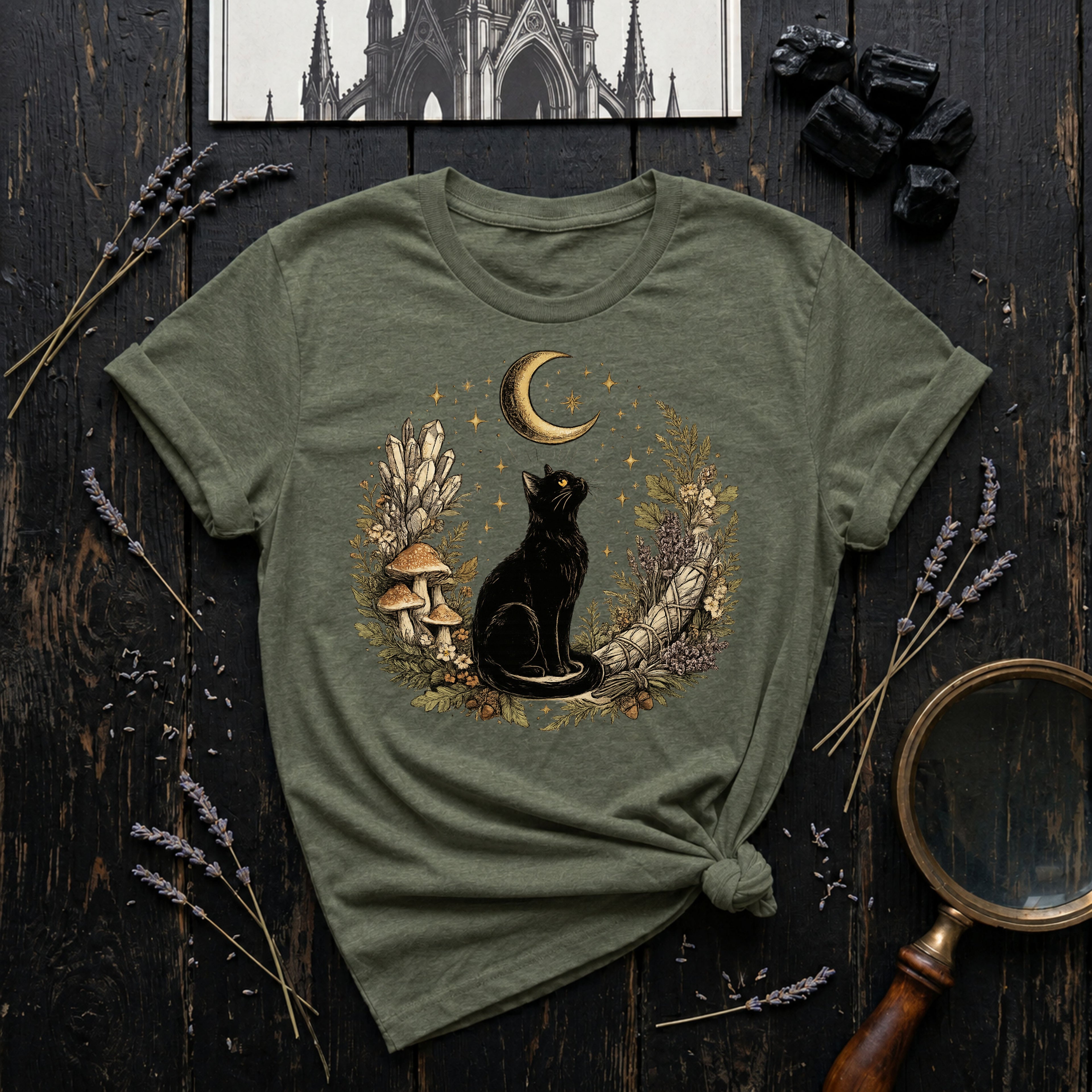 "Cat and Moon 1" T-Shirt