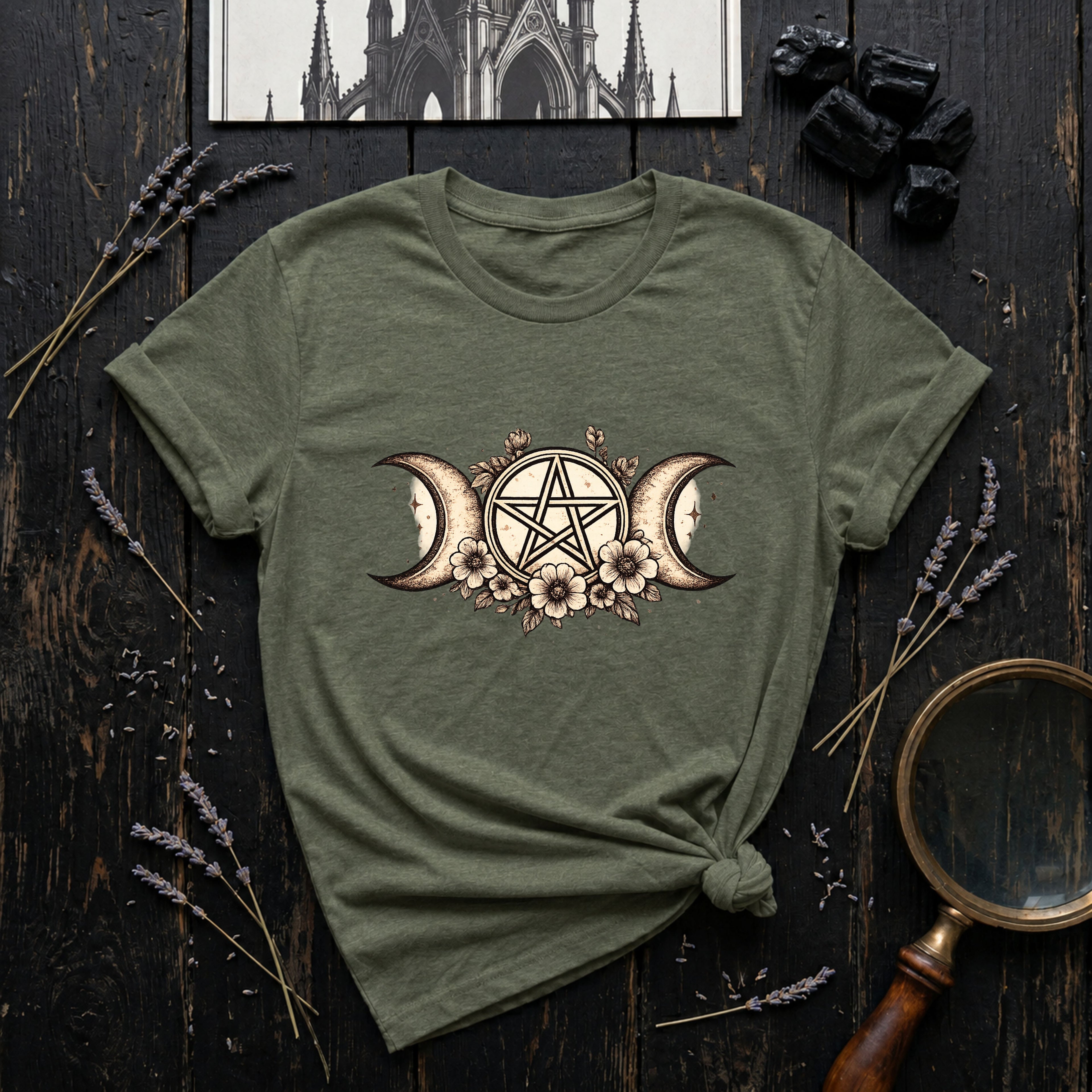 Wiccan Triple Moon Pentacle T-Shirt
