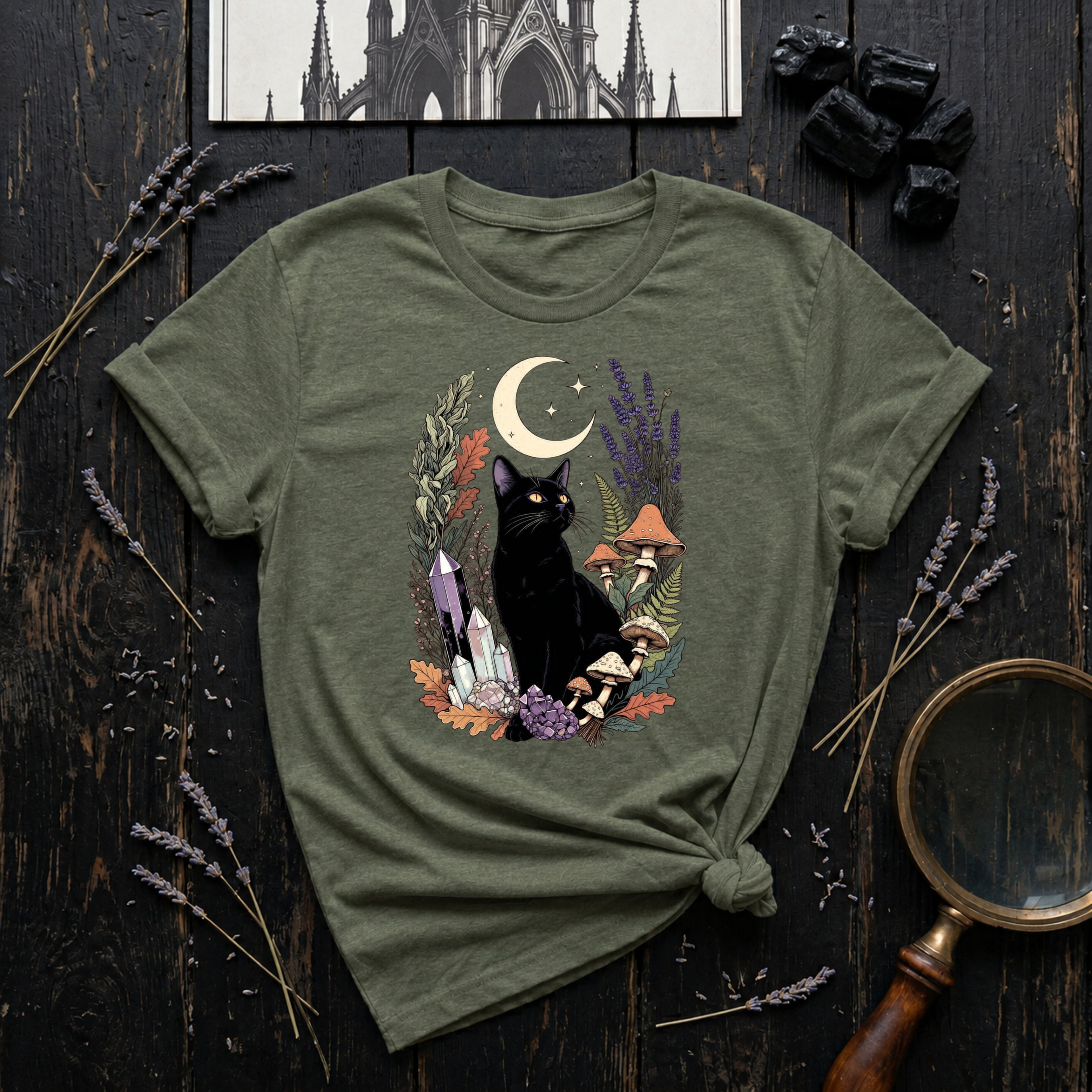 "Cat and Moon 2" T-Shirt