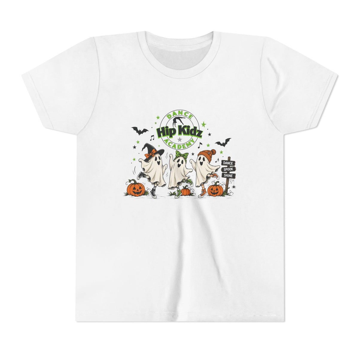 Hip Kidz Dance Youth Tee – Ghosts Graphic Shirt