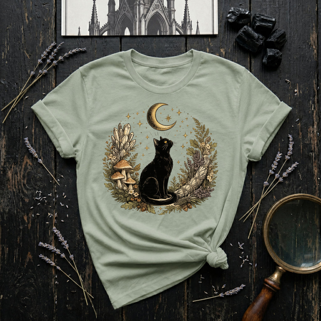 "Cat and Moon 1" T-Shirt