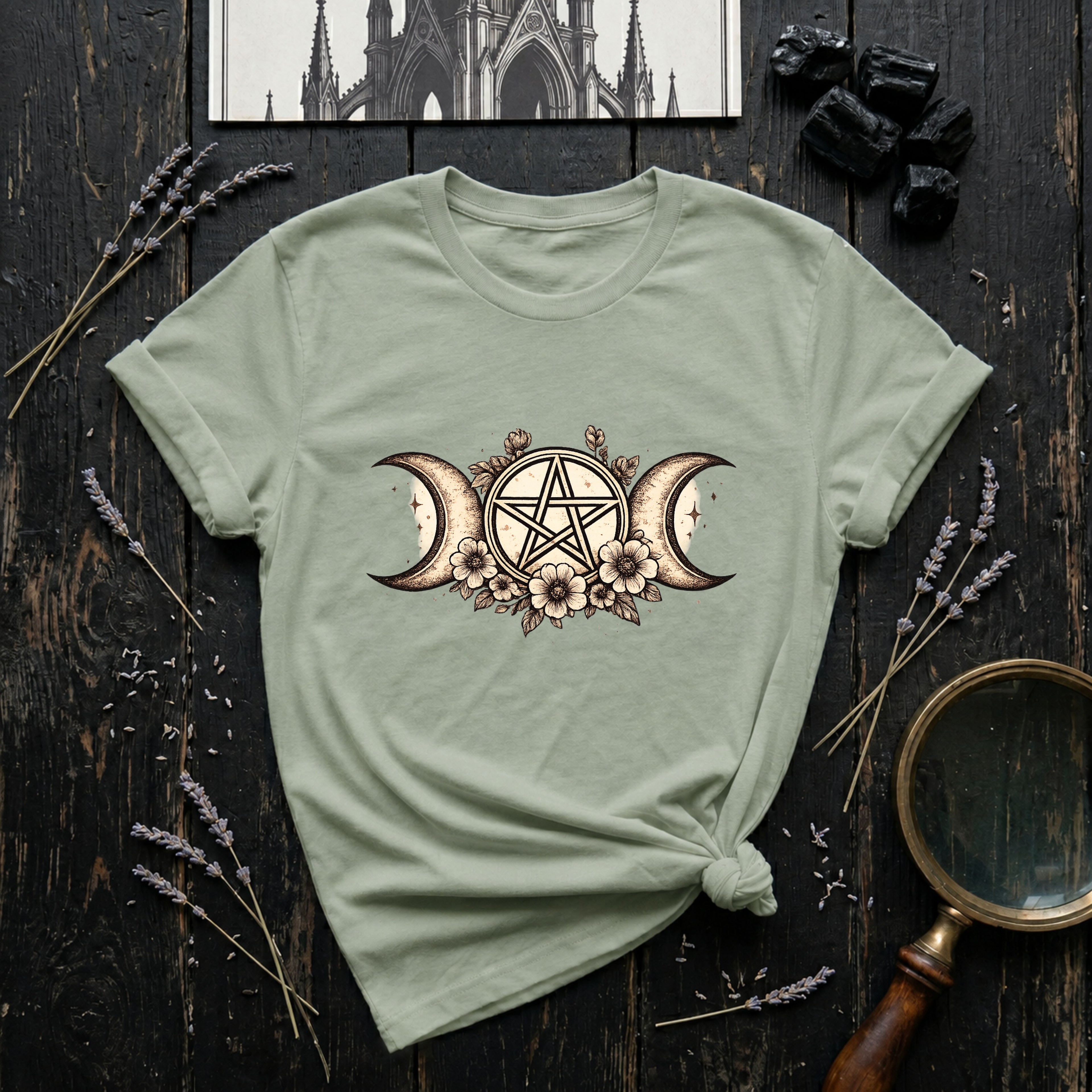 Wiccan Triple Moon Pentacle T-Shirt