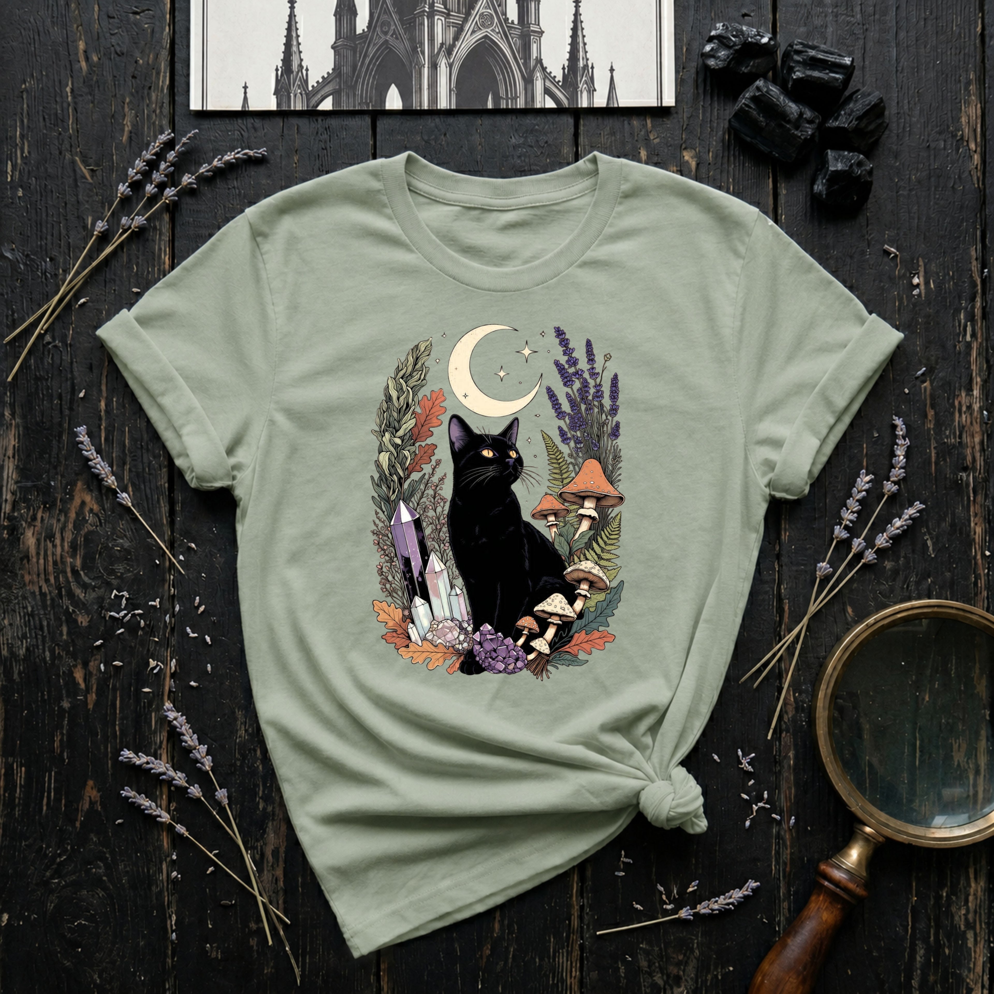 "Cat and Moon 2" T-Shirt