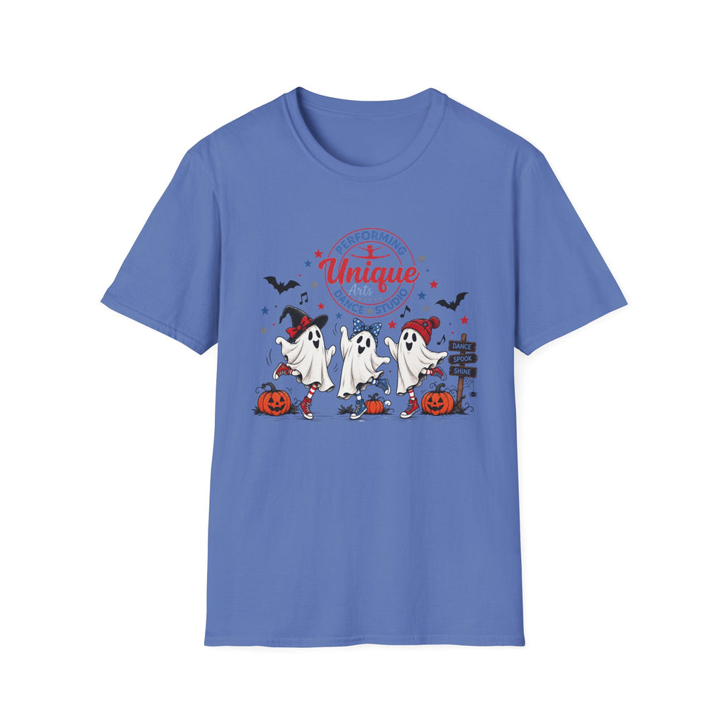 ADULT Dance Studio Ghosts Halloween T-Shirt — "Unique Performing Arts"