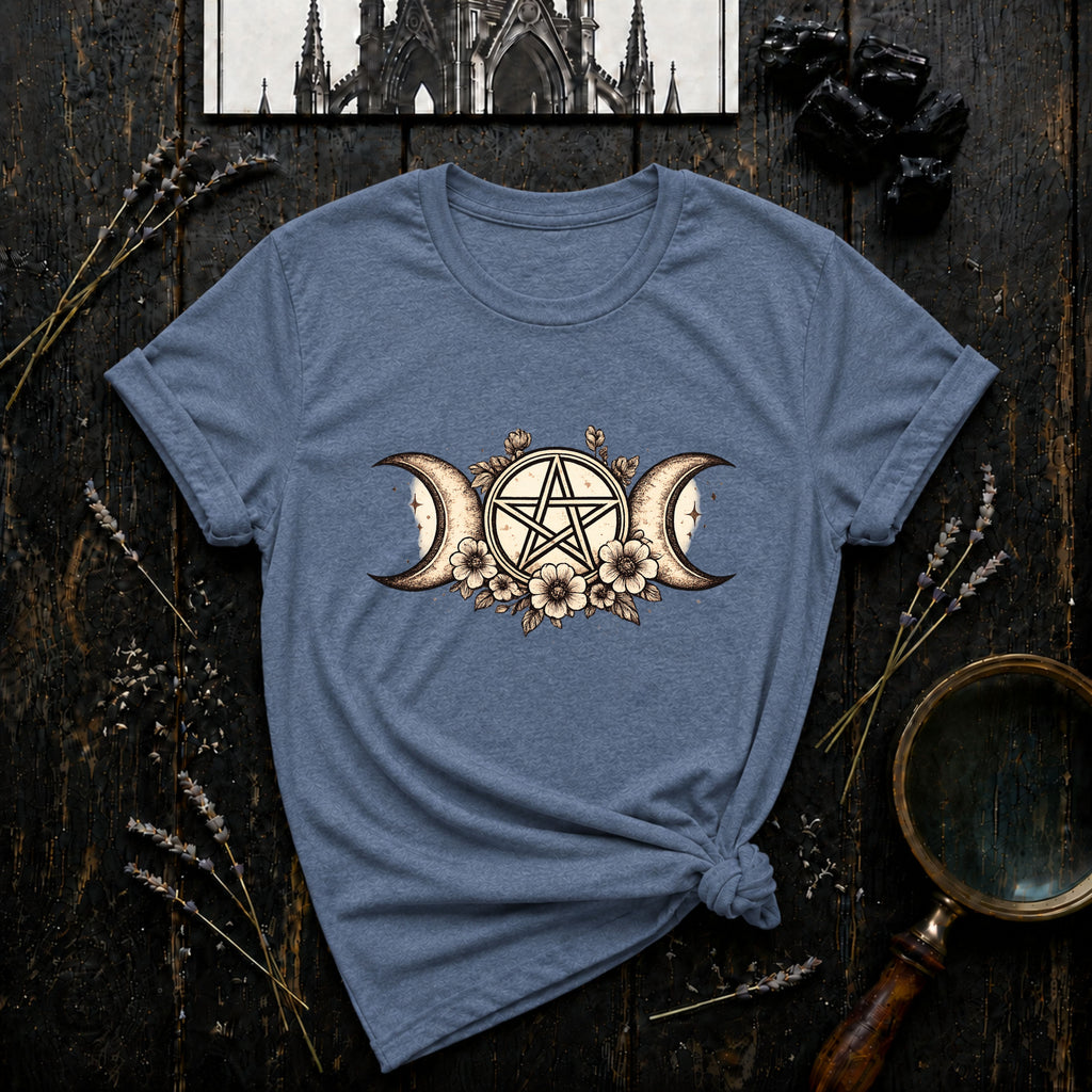 Wiccan Triple Moon Pentacle T-Shirt