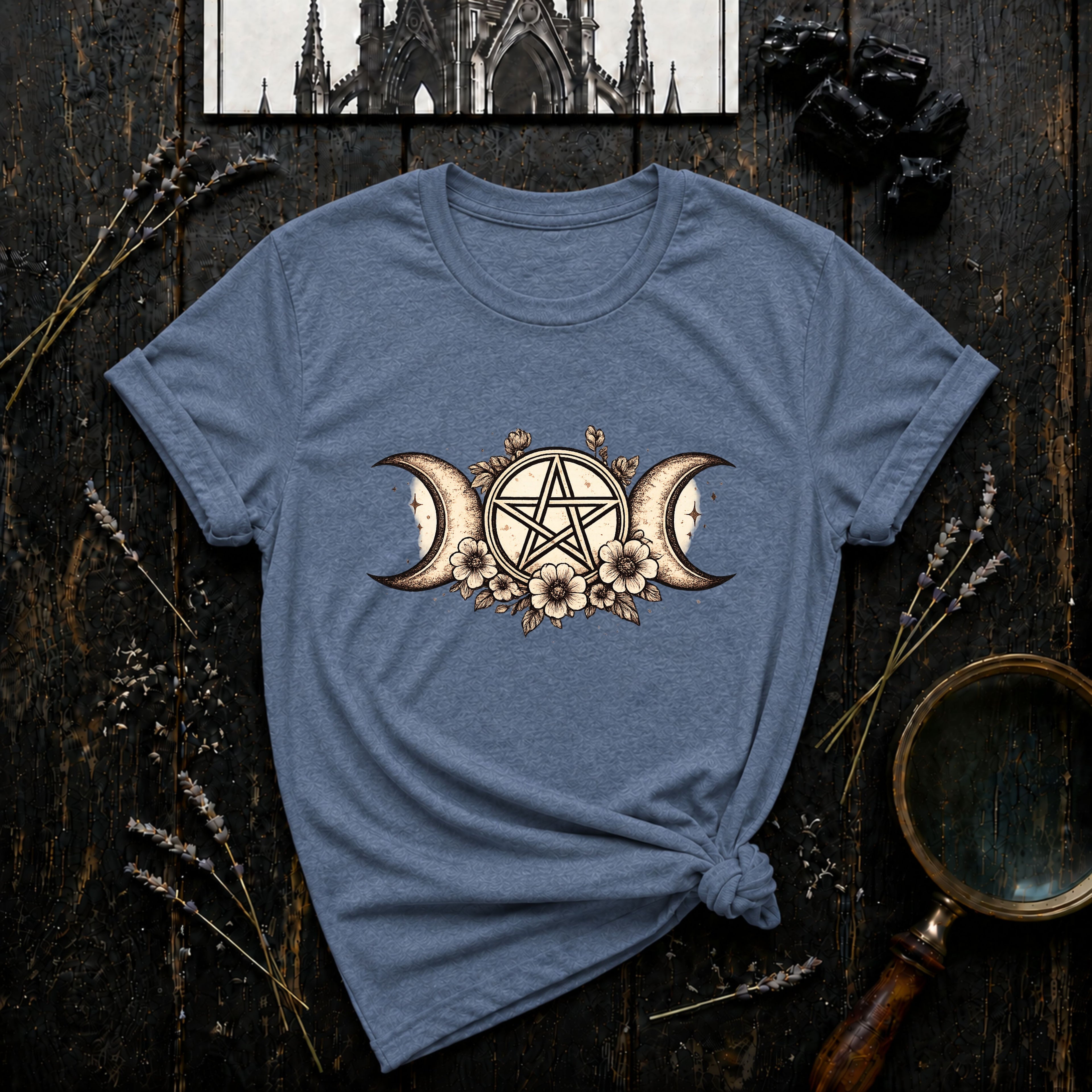 Wiccan Triple Moon Pentacle T-Shirt