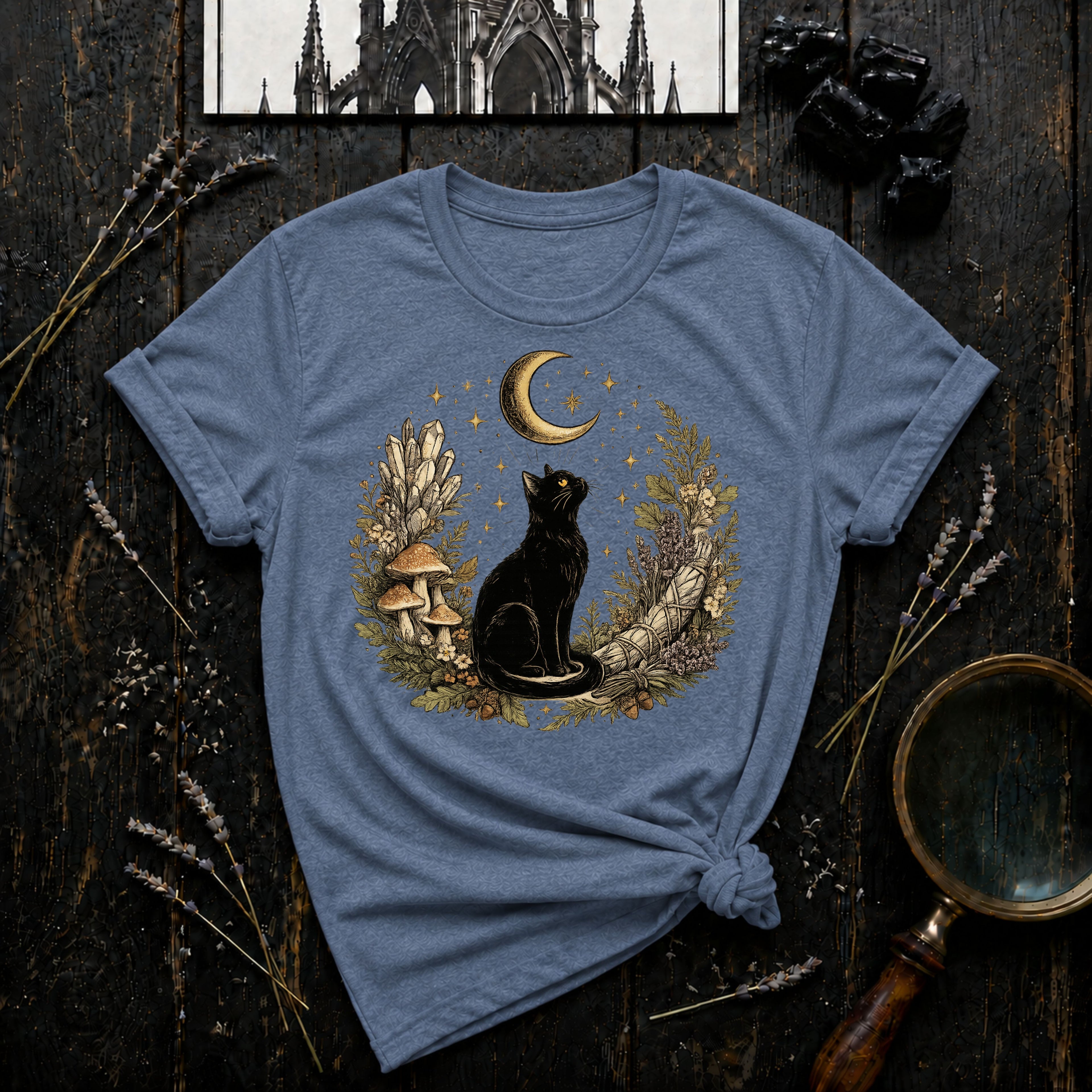 "Cat and Moon 1" T-Shirt