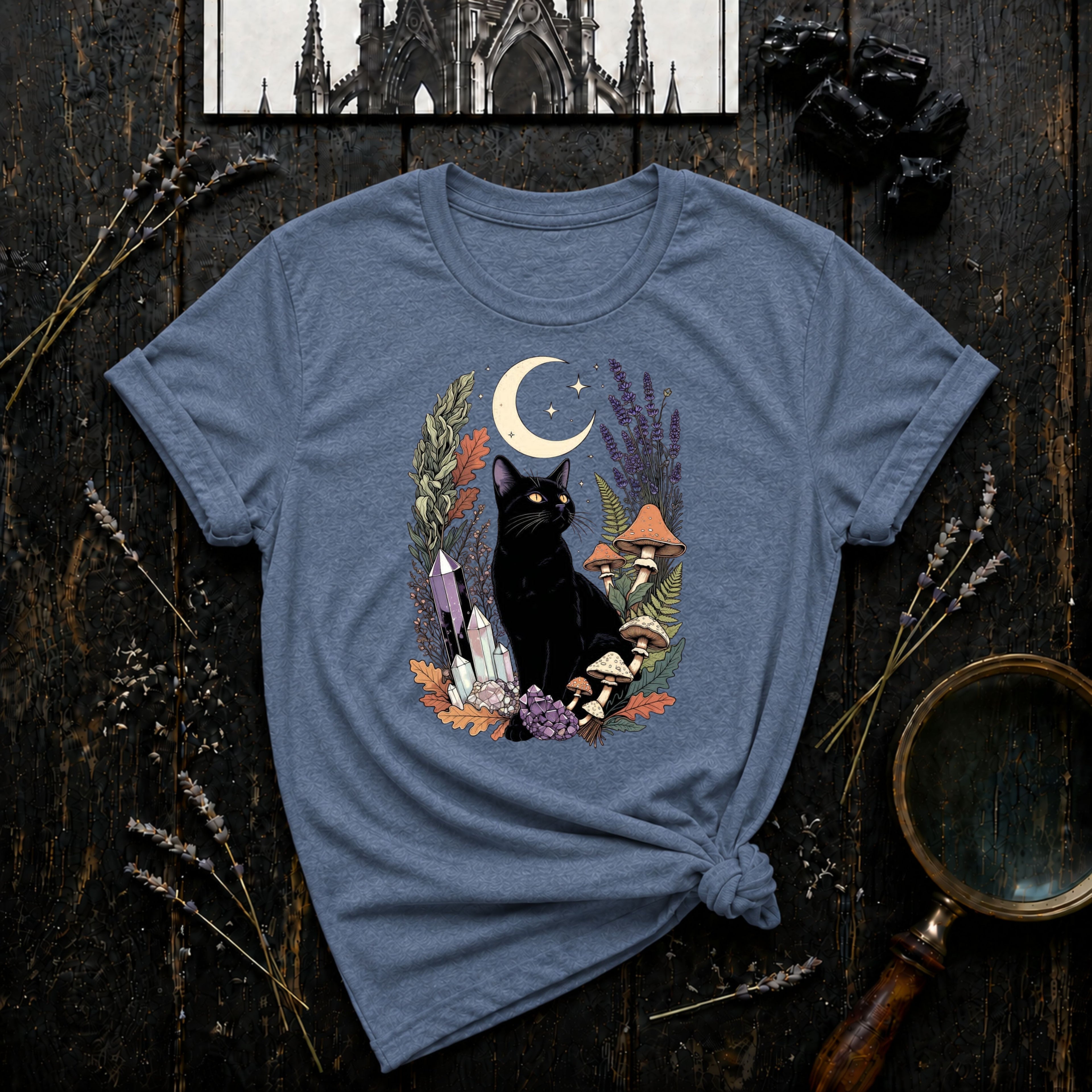 "Cat and Moon 2" T-Shirt
