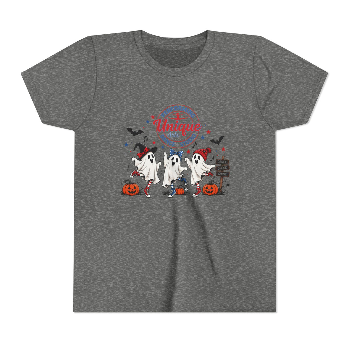 Unique Performing Arts Youth Tee – Ghosts Graphic Shirt