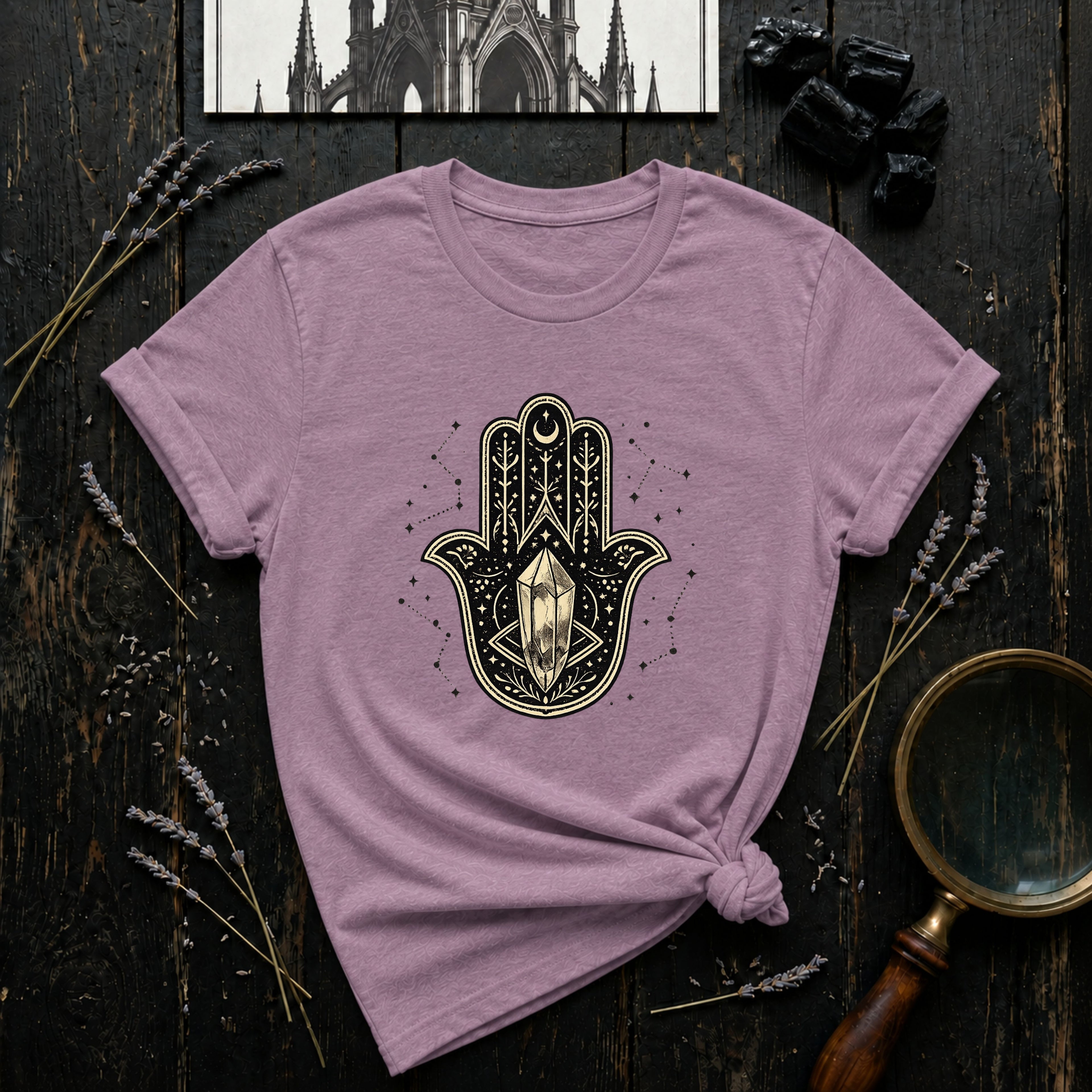 Hamsa Hand Crystal T-Shirt