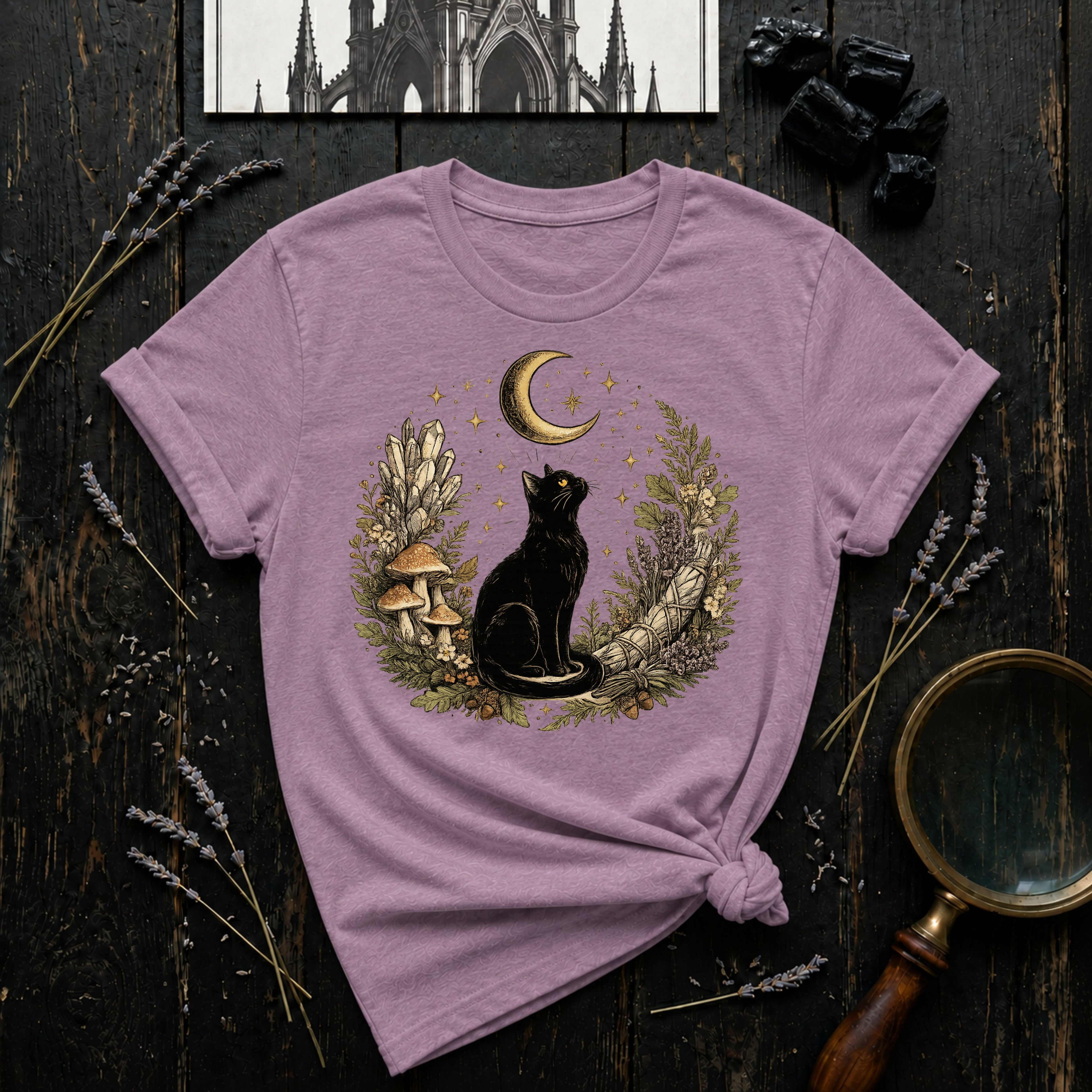"Cat and Moon 1" T-Shirt