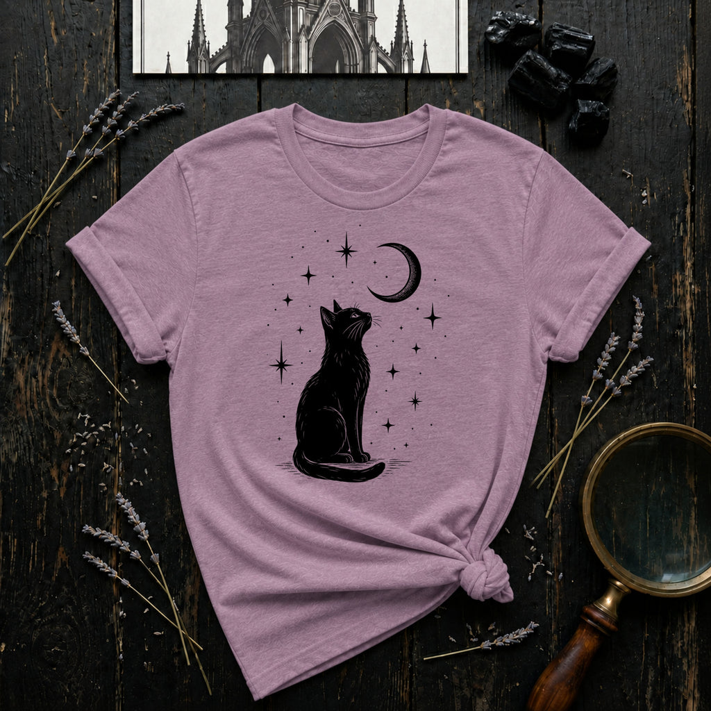 "Cat and Moon 3" - T-Shirt