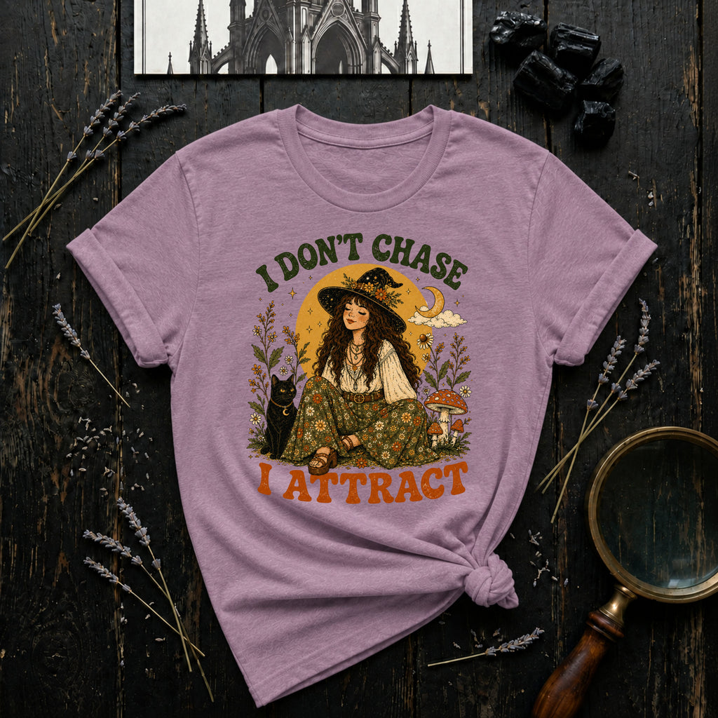 I Don’t Chase I Attract Witchy Graphic T-Shirt
