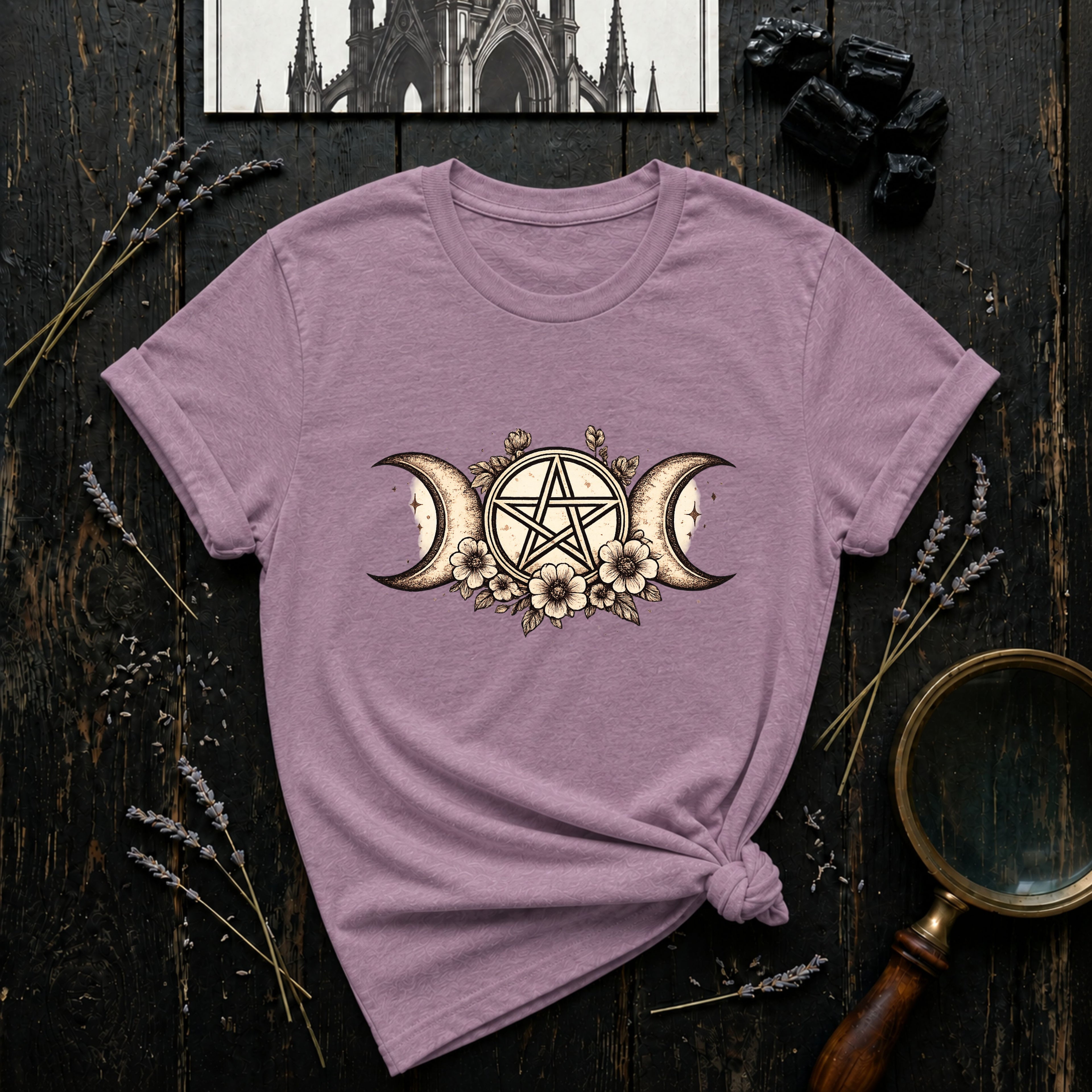 Wiccan Triple Moon Pentacle T-Shirt