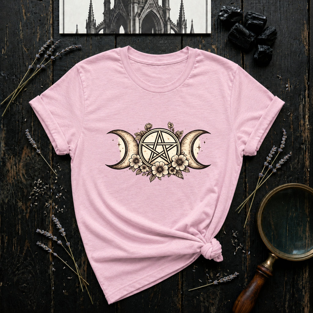 Wiccan Triple Moon Pentacle T-Shirt
