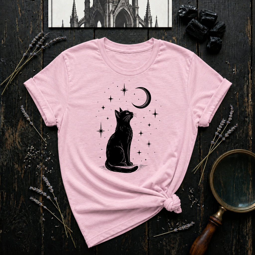 "Cat and Moon 3" - T-Shirt