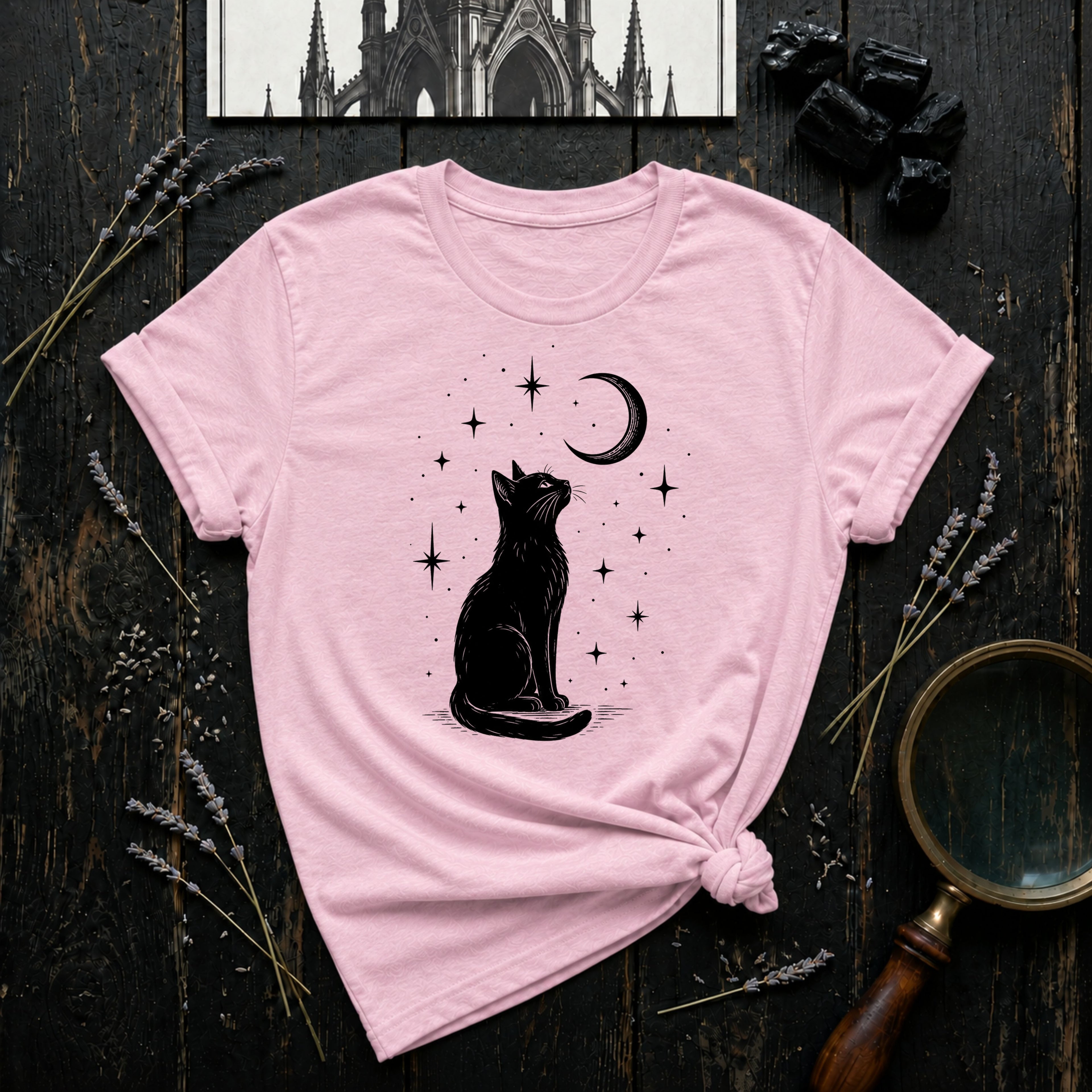"Cat and Moon 3" - T-Shirt