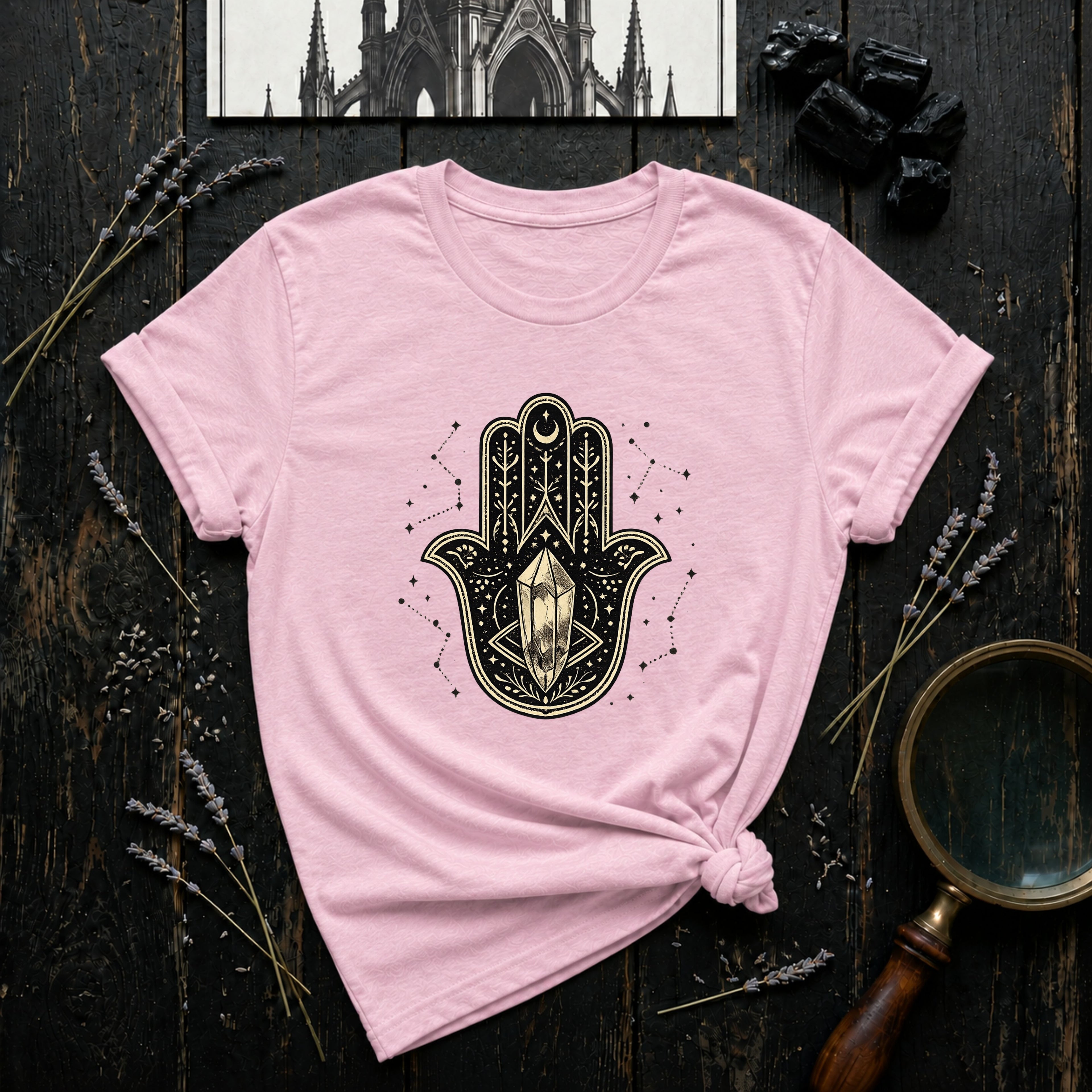 Hamsa Hand Crystal T-Shirt