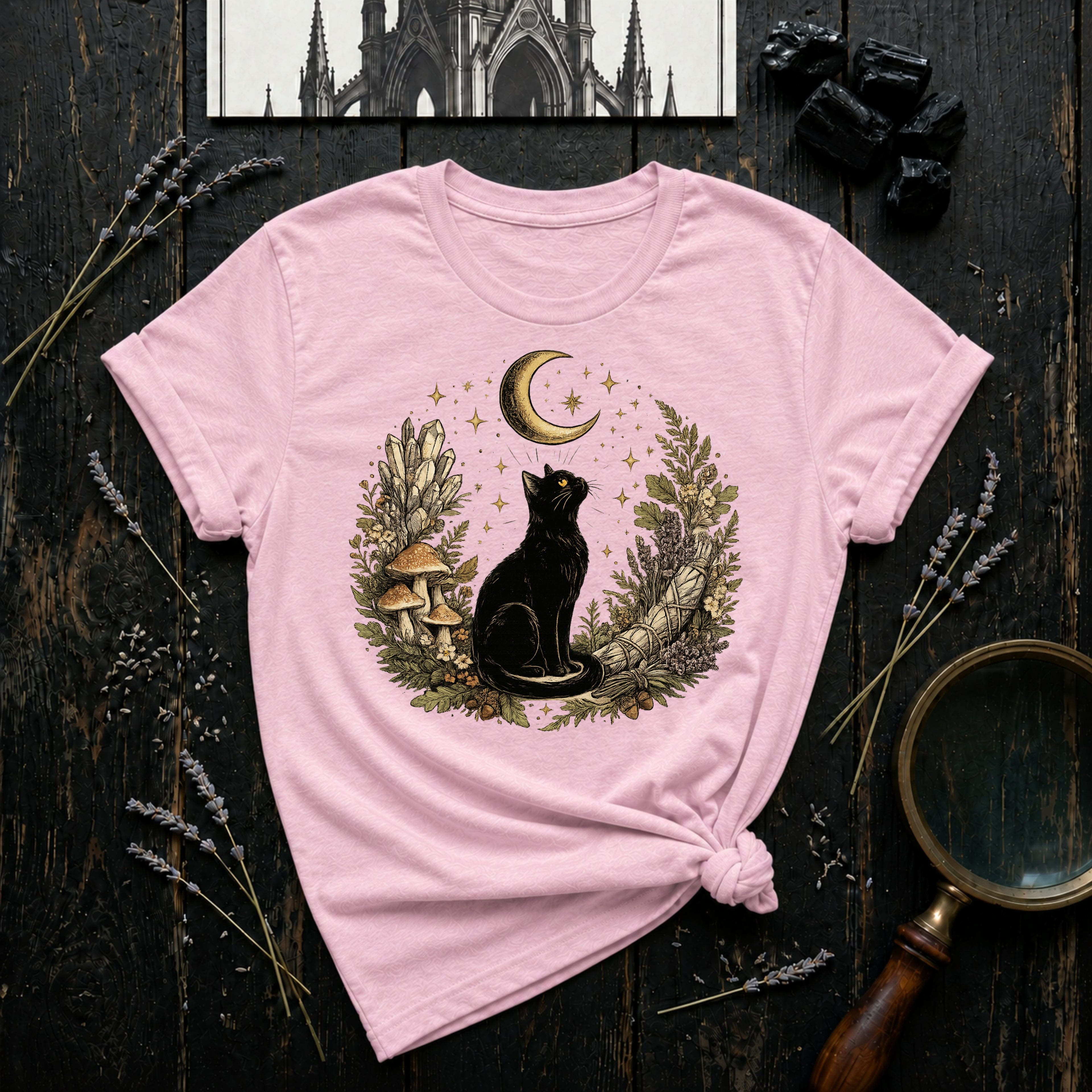 "Cat and Moon 1" T-Shirt