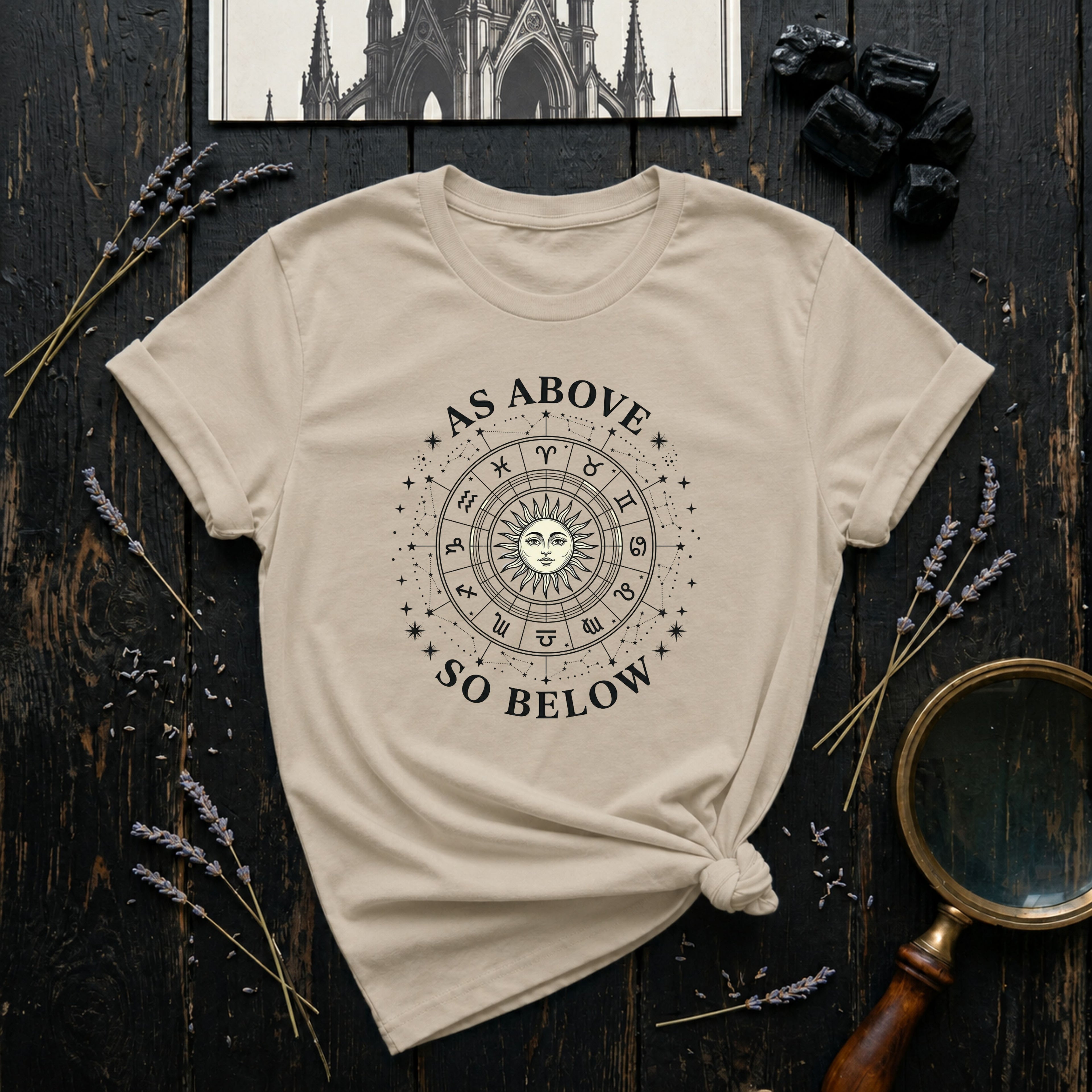 As Above, So Below Sun Zodiac T-Shirt