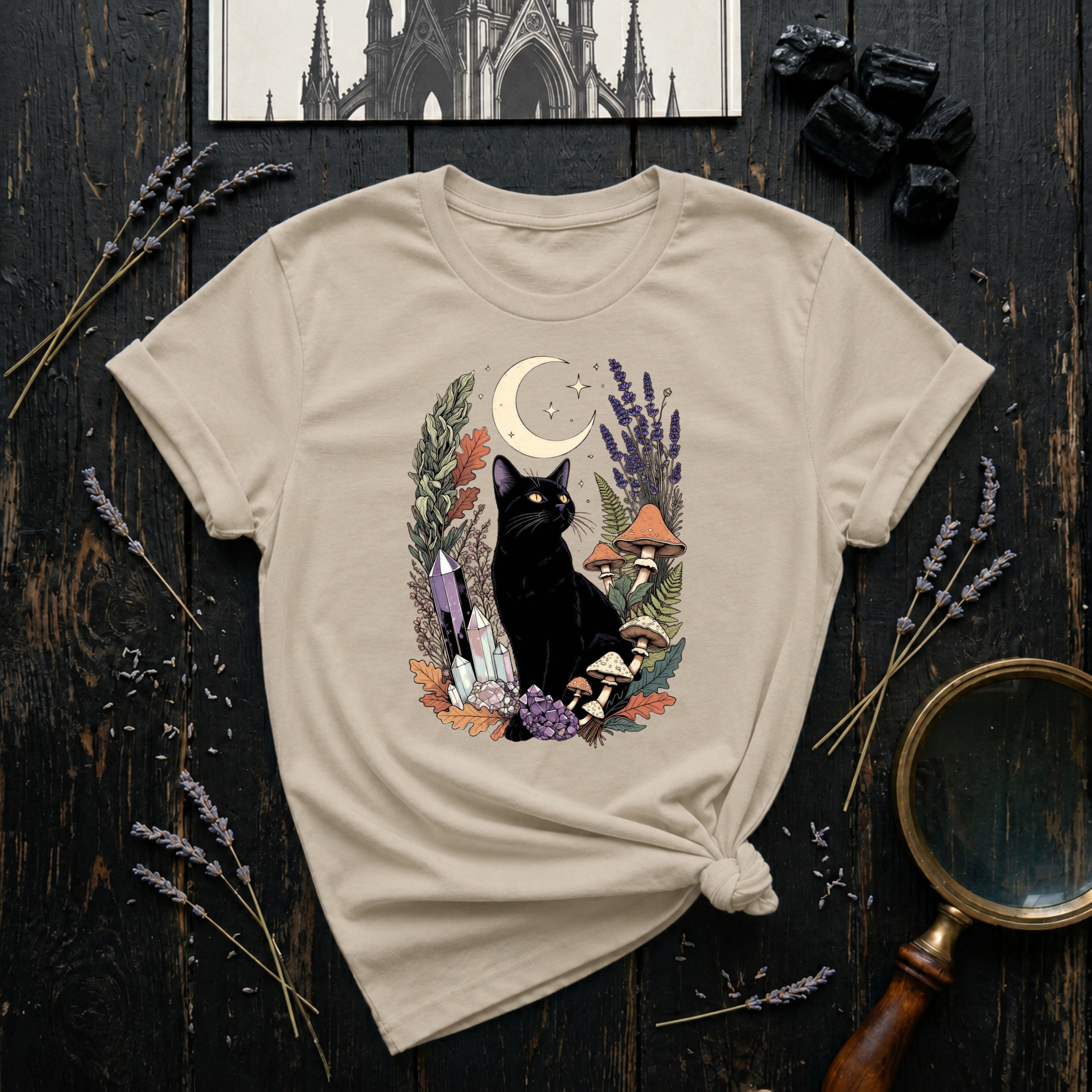"Cat and Moon 2" T-Shirt