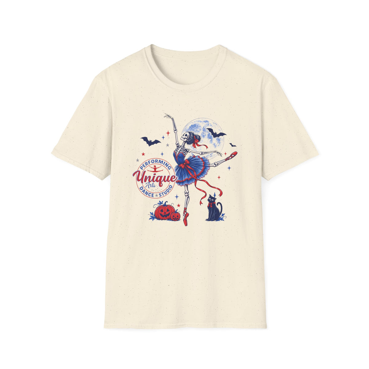 ADULT Skeleton Ballerina 'Performing Unique' T-Shirt — Halloween Dance Graphic Tee
